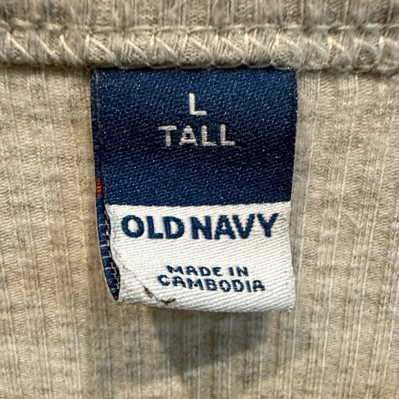 Women’s Gray Long Sleeve Ribbed Top - Large Tall - Picture 2 of 3